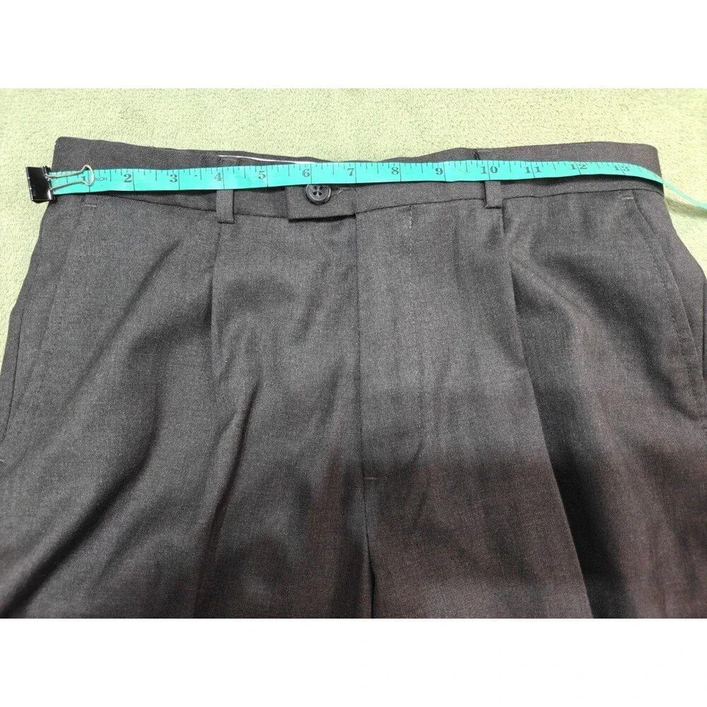NWT Nautica Dress Blues Charcoal Gray Pleated Front Cuffed Pants Boys Size 18 R